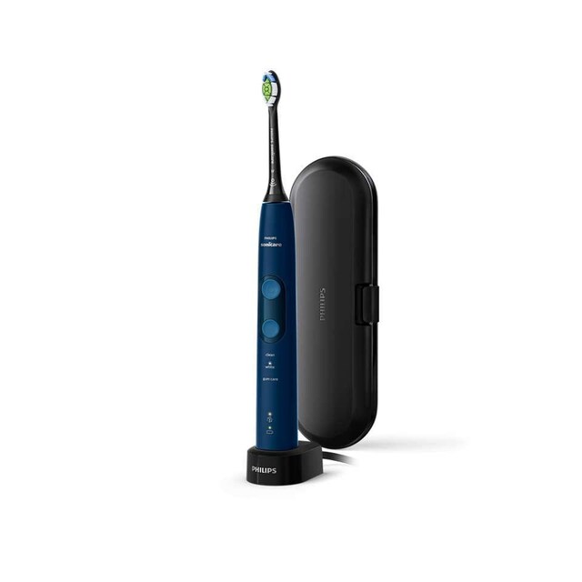 Philips ProtectiveClean 5100 elektrisk tannbørste HX6851/53 For voksne, Antall hoder 2, Mørkeblått, Antall tenner børstemoduser 3