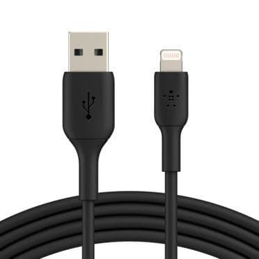 Belkin USB-A til Lightning, svart (2m)