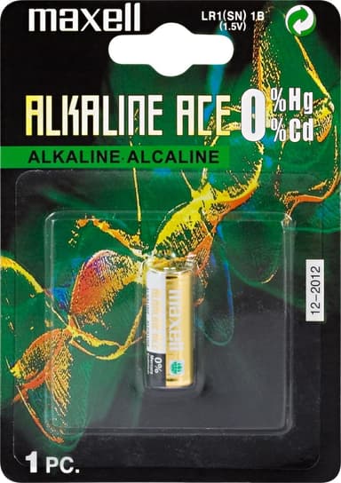 Maxell-batterier, SN (LR1), Alkaline, 1,5V, 1-pakning