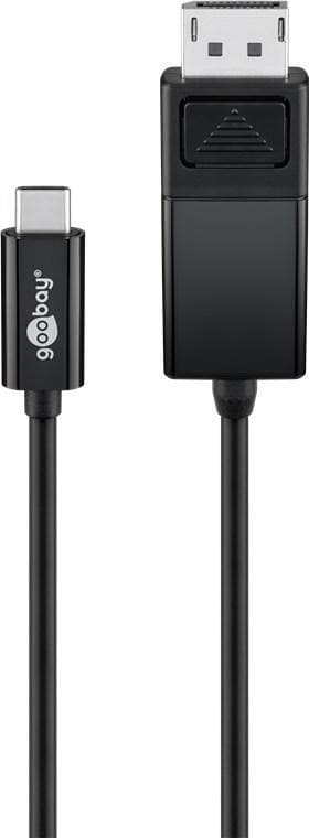 Goobay USB-C™-DisplayPort™-adapterkabel 4K 60 Hz, 1,20 m, svart