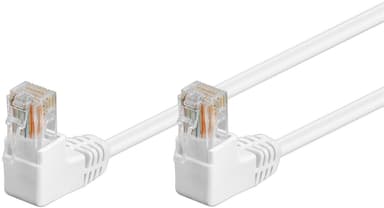 Goobay CAT 5e 2x patchkabel, vinklet 90 °, U / UTP,