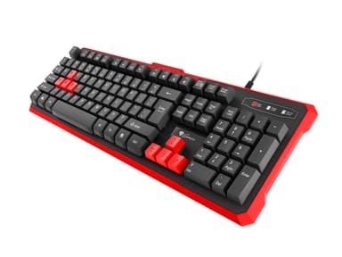 GENESIS RHOD 110 spilltastatur, amerikansk layout, kablet, rødt