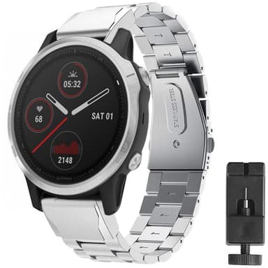Rustfritt stål armbånd Garmin Fenix 7X - sølv