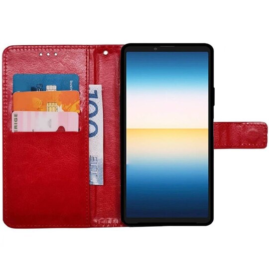 Mobil lommebok 3-kort Sony Xperia 10 IV - Rød