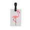 Bagasjelapp Flamingo PVC / Gummi Hvit