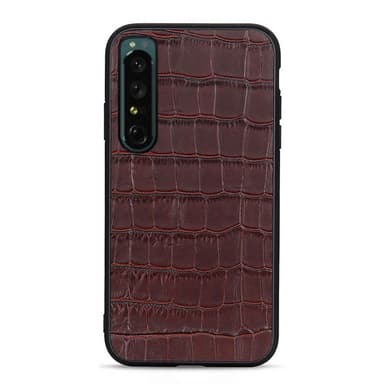 Krokodillelær deksel Sony Xperia 1 IV - Brun