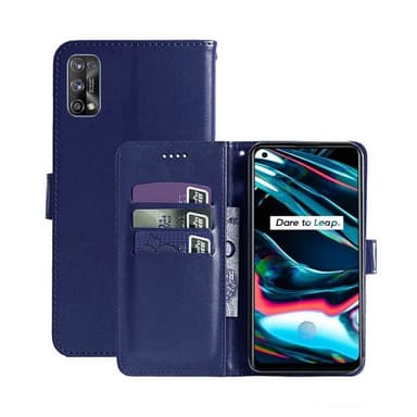 Lommebokdeksel 3-kort Realme 7 Pro 4G  - Mørke blå