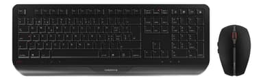CHERRY Gentix Desktop wireless keyboard and mouse combo kit, black