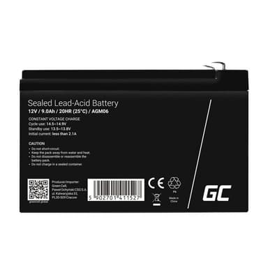 Green Cell AGM Batteri 12V 9Ah