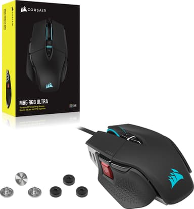 Corsair M65 RGB Ultra Tunable gamingmus (sort)