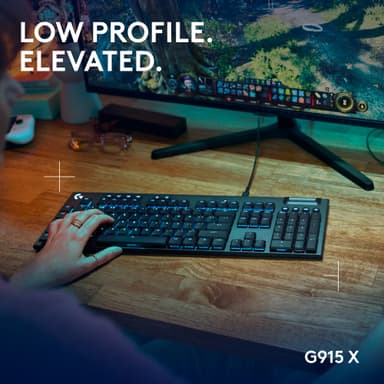 Logitech G915 X Tactile gamingtastatur (sort)