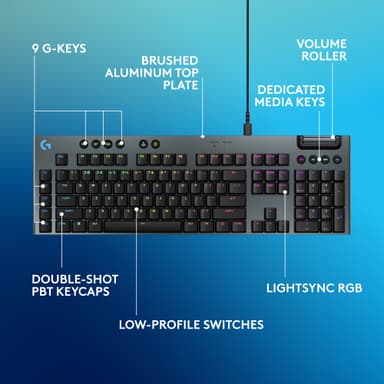Logitech G915 X Tactile gamingtastatur (sort)