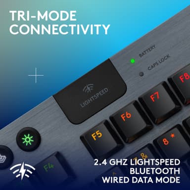 Logitech G915 X Lightspeed TKL Wireless Clicky gamingtastatur (sort)