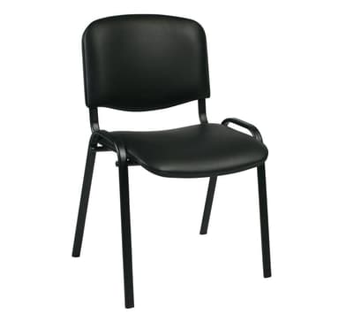 Gjestestol ISO svart imitert skinn/svart