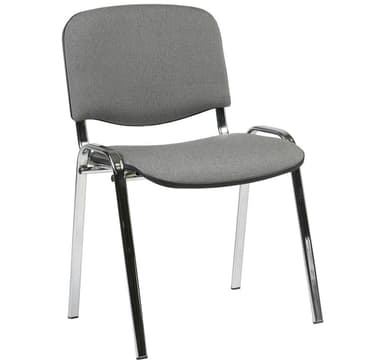 Gjestestol ISO grå/krom