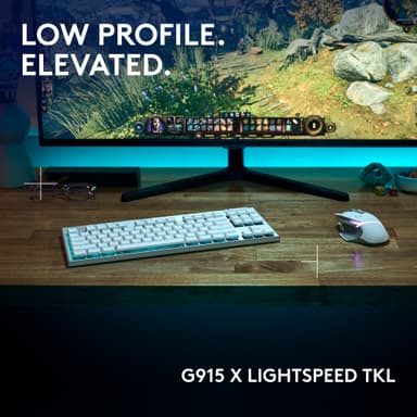 Logitech G915 X Lightspeed TKL Wireless Tactile gamingtastatur (hvit)