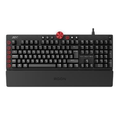 AOC Gaming Keyboard AGON AGK700 RGB LED-lys, QWERTY, Sort, Kablet, USB, CHERRY MX RED