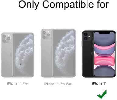 iPhone 11-deksel med kortholder i gjennomsiktig syntetisk gummi