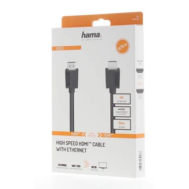 Hama High-Speed HDMI-kabel (0,75m)