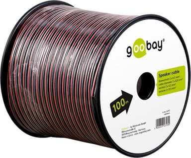Goobay Høyttalerkabel sort CU