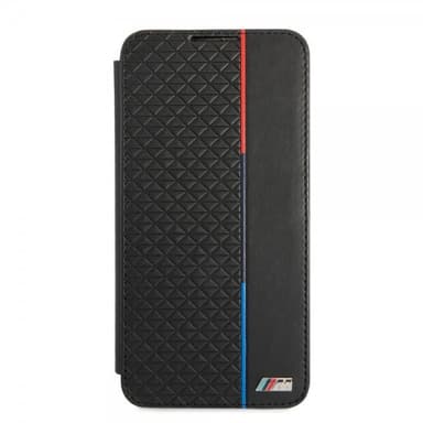 BMW Samsung Galaxy S21 FE Etui Triangle Pattern & Tricolor Stripe Svart