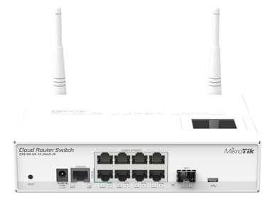 MikroTik Cloud Router Switch CRS109-8G-1S-2HnD-IN Managed, rackmonterbar, 1 Gbps (RJ-45) porter antall 8, SFP porter antall 1, 802.11b/g/n, lisensnivå 5