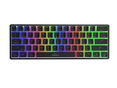 Genesis THOR 660 RGB Gaming-tastatur, RGB LED-lys, USA, Svart, Bluetooth, Kablet, Trådløs tilkobling, Gateron Red Switch