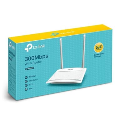 TP-LINK Router TL-WR820N 802.11n, 300 Mbit/s, 10/100 Mbit/s, Ethernet LAN (RJ-45) porter 2, MU-MiMO Ja, Antennetype Ekstern