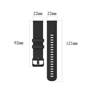 Klokkearmbånd som er kompatibelt med Polar Vantage M Silicone Black