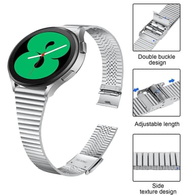 Samsung Smartwatch armbånd 20 mm rustfritt stål Sølv
