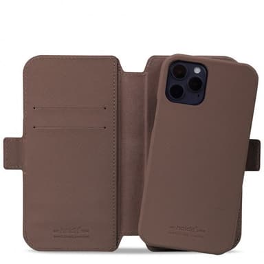 holdit iPhone 12/iPhone 12 Pro Etui Wallet Case Magnet Stockholm Dark Brown