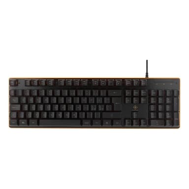 GAMING tangentbord, membranbryter, nordisk, orange belysning