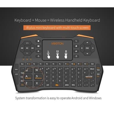 Trådløst tangentbord + multi-touch-skjerm til TV-boks/PC