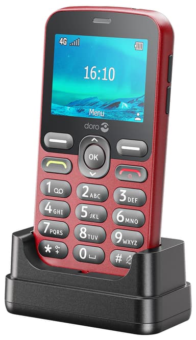 Doro 1881 mobiltelefon (rød)