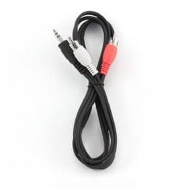 Cablexpert 1,5 m, 3,5 mm/2xRCA, M/M 1,5 m, svart, rød, hvit