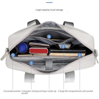 Laptopveske vanntett 15,6   Sølv / Grå