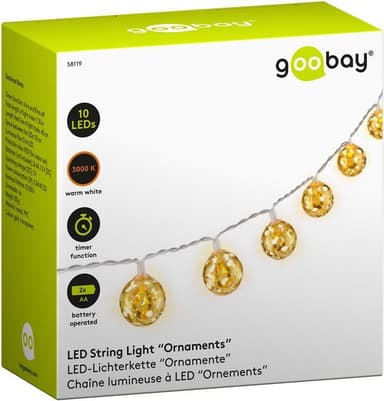 Goobay String Light ""Ornamenter"" med 10 lysdioder