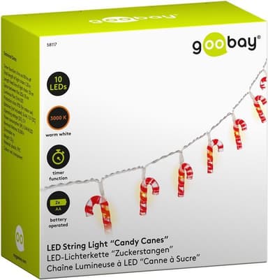 Goobay String Light ""Candy Canes"" med 10 lysdioder