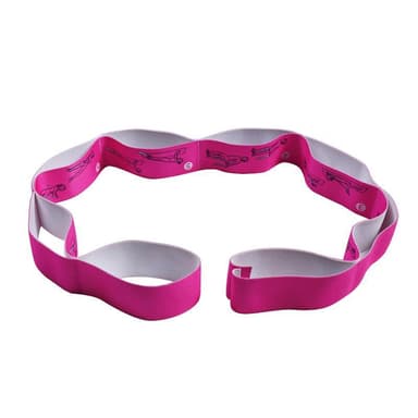 Yogastropp med mønster 8 løkker 90x3,8 cm Rosa