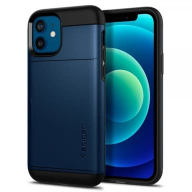 Spigen iPhone 12/iPhone 12 Pro Deksel Slim Armor CS Navy Blue