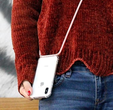 iPhone 11 Pro Max-deksel med halskjede Rosa