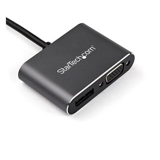 StarTech.com CDP2DPVGA, USB Type-C, DisplayPort-utgang, VGA (D-Sub)-utgang, 3840 x 2160 piksler