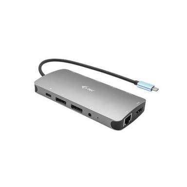 i-tec Metal C31NANODOCKPROPD, kabel, USB 3.2 Gen 1 (3.1 Gen 1) Type-C, 100 W, 3.5 mm, 10.100.1000 Mbit / s, sølv