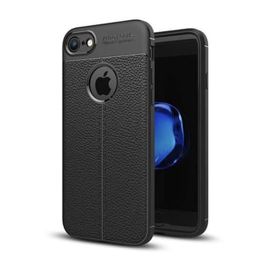 Lærmønstret silikondeksel Apple iPhone 7  - Svart