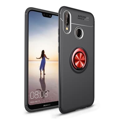 Slim Ringdeksel Huawei P20 Lite (ANE-LX1)  - Svart, rød