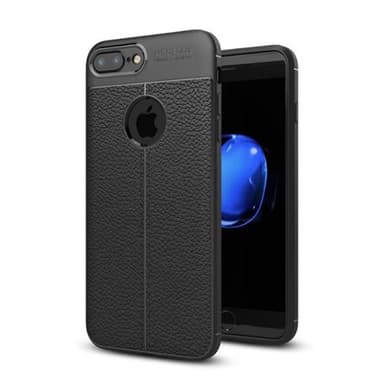 Lærmønstret silikondeksel Apple iPhone 7 Plus  - Svart