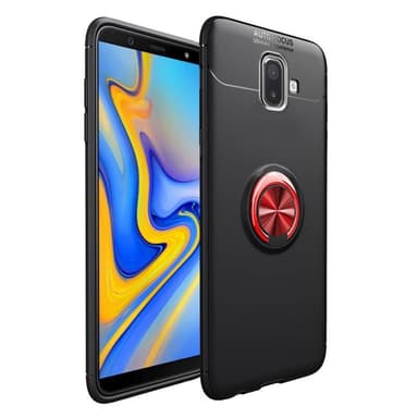 Slim Ringdeksel Samsung Galaxy J6 Plus (SM-J610F)  - Svart, rød