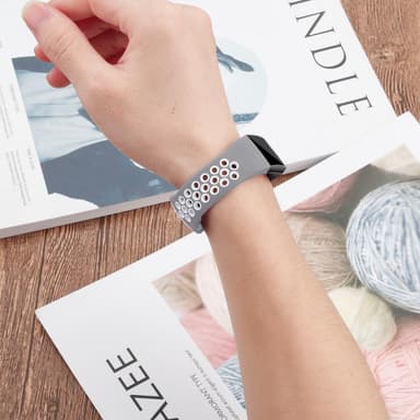 Fitbit Charge 3/4 armbånd silikon grå / hvit (L)