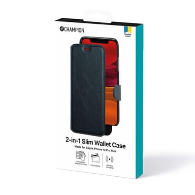 2-i-1 slank lommebokveske iPhone 12 Pro Max