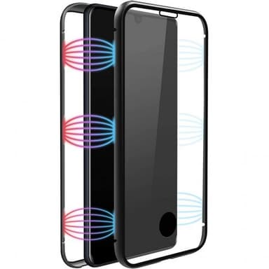 Black Rock Samsung Galaxy A42 5G Deksel 360° Real Glass Case Svart Transparent